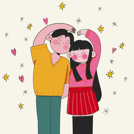 사랑 그림의 커플