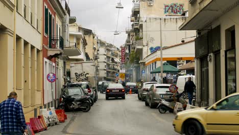 busy main street in athens greece