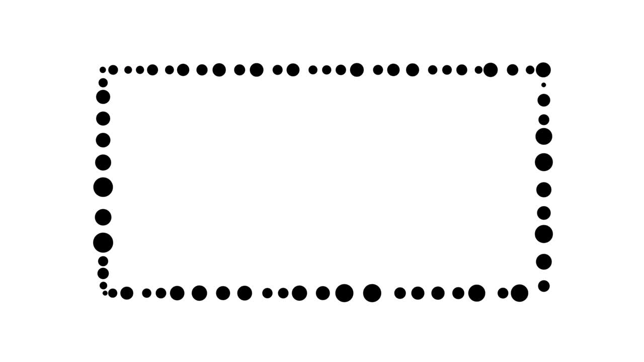 白い背景の黒いフレームでストップモーションのアニメーション