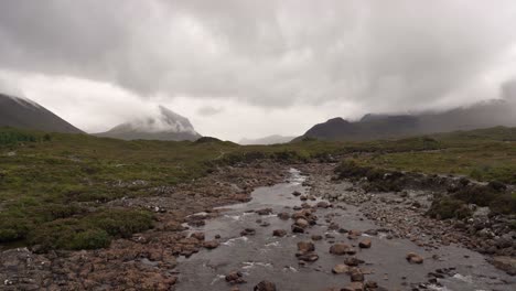 landscape scene of the river at sligachan on the isle of skye