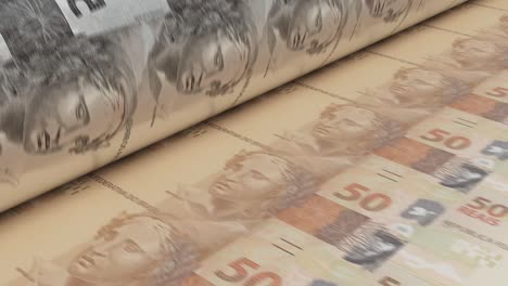 impresión de billetes reales brasileños