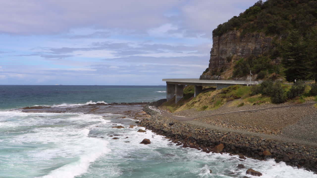 The start of the Sea Cliff Bridge in New South Wales, Australia