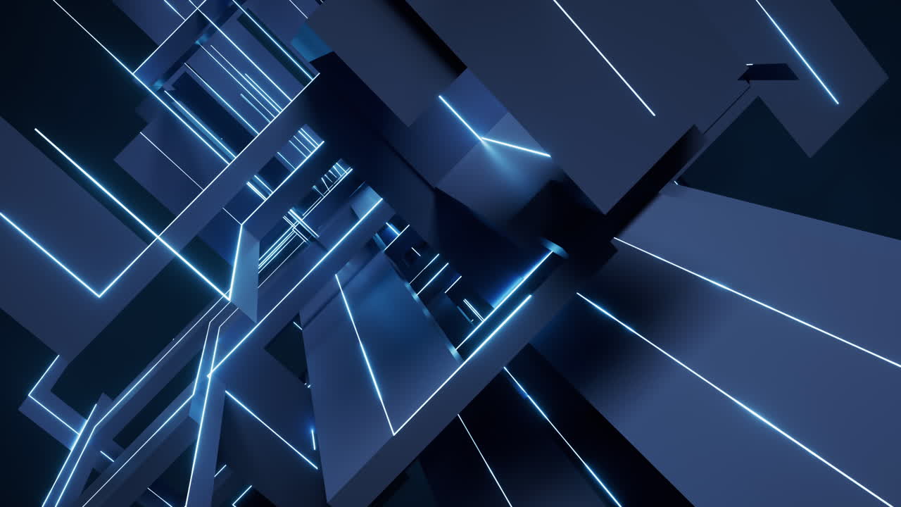 estructura de la línea de ciencia y tecnología, renderización 3d.