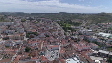 city of torres vedras aerial view portugal 4k