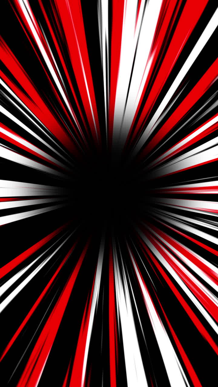 Dynamic Red White and Black Radial Speed Lines Animation