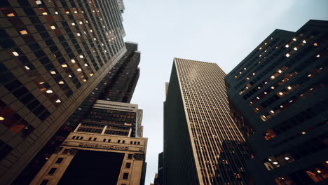 stunning skyscrapers at dusk