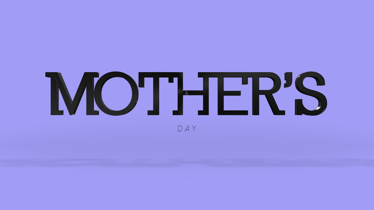 Texto elegante Dia das Mães em gradiente roxo