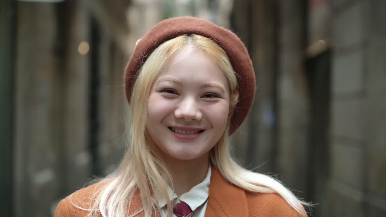 Portrait of a woman in beret