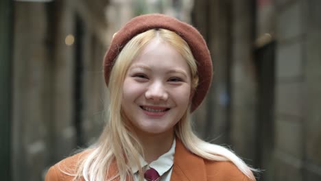 Portrait of a woman in beret