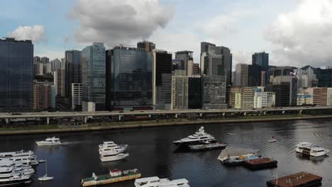 Drone-footage-over-Kwun-Tong-Typhoon-shelter-in-Hong-Kong