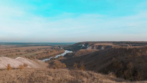 autumn river valley landscape