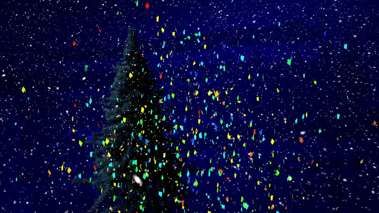 밝은 반점 위에 내리는 눈의 애니메이션