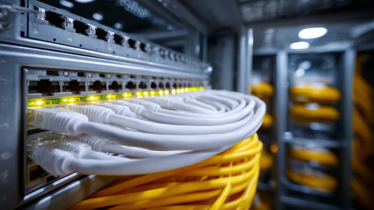 Understanding the Intricate Connectivity of Data Centers: A Close-Up on Network Cables and Server Equipment in Modern Digital Infrastructure