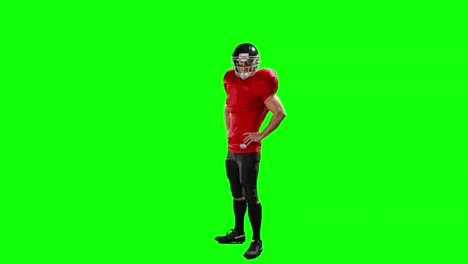 american football player looking at camera