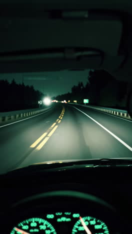 night driving on a highway