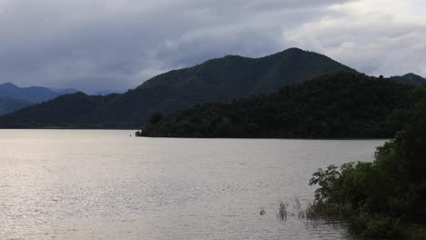 beautiful scenic view of kaeng krachan national park and reservoir in thailand