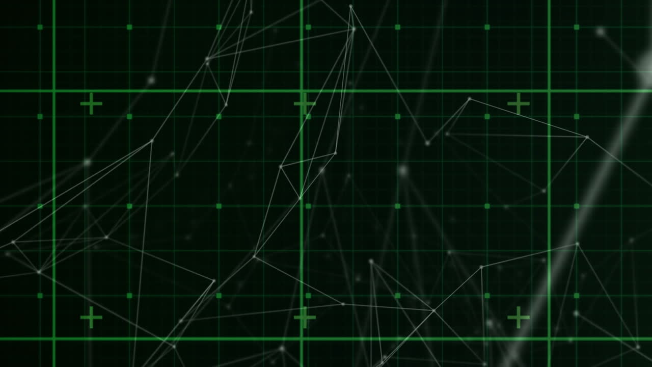 animación de la red de conexiones en el espacio digital