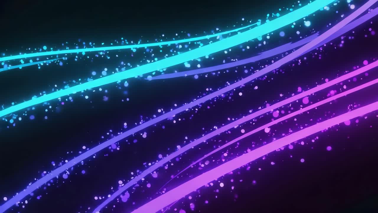 Abstract Glowing Lines and Particles