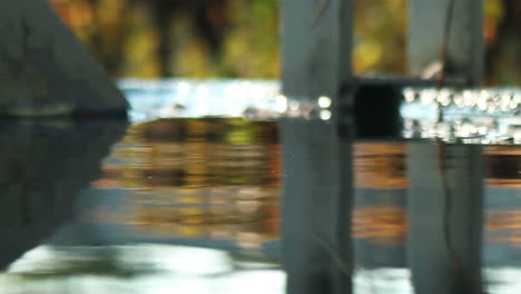 Water droplet falling into a stone basin
