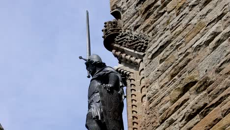 estatua de william wallace en el monumento a stirling