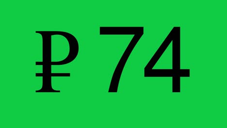 russian ruble is valued between 0-100 - russian ruble symbol followed by 0 to 100 digits - chroma key - russian ruble currency symbol - ₽ - russian ruble currency symbol icon - rubles with zero-hundred numbers advance in 10 seconds