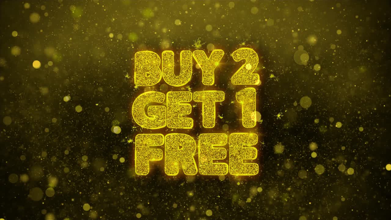 Buy 2 Get 1 Free Sparkling Graphic