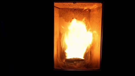 stove with real fire, natural heat for the winter, pellet stove