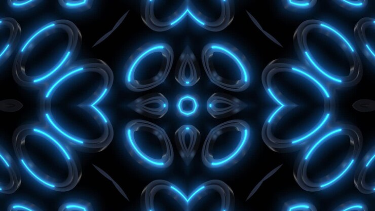 Abstract Neon Geometric Pattern