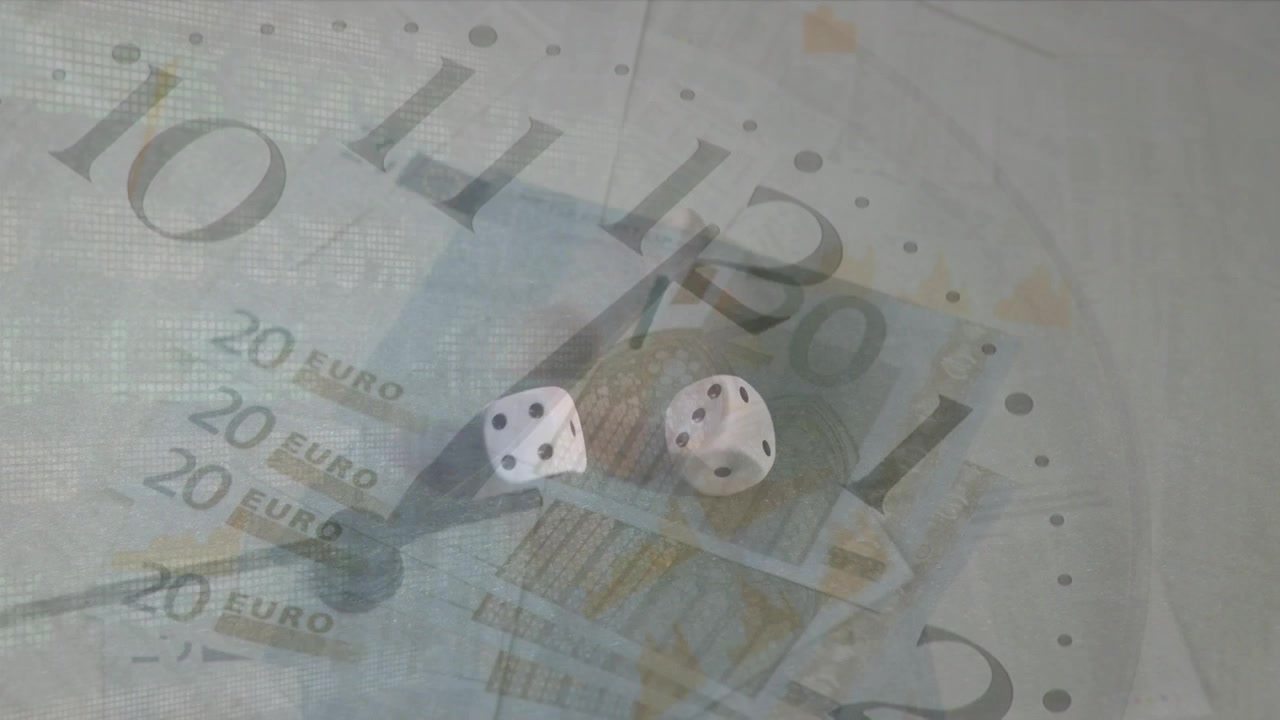 Animering af databehandling over pengesedler og terninger
