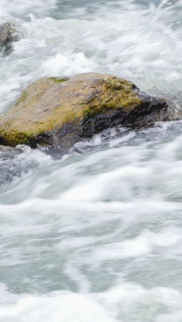 rocks in a fast-moving stream