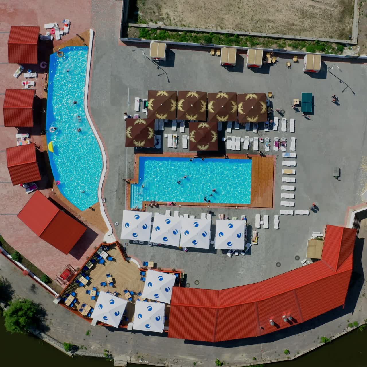 Vacation in pool resort