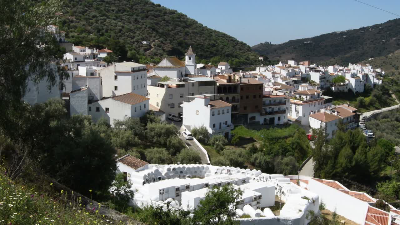 Sayalonga, andalusian village, with her round cemetery