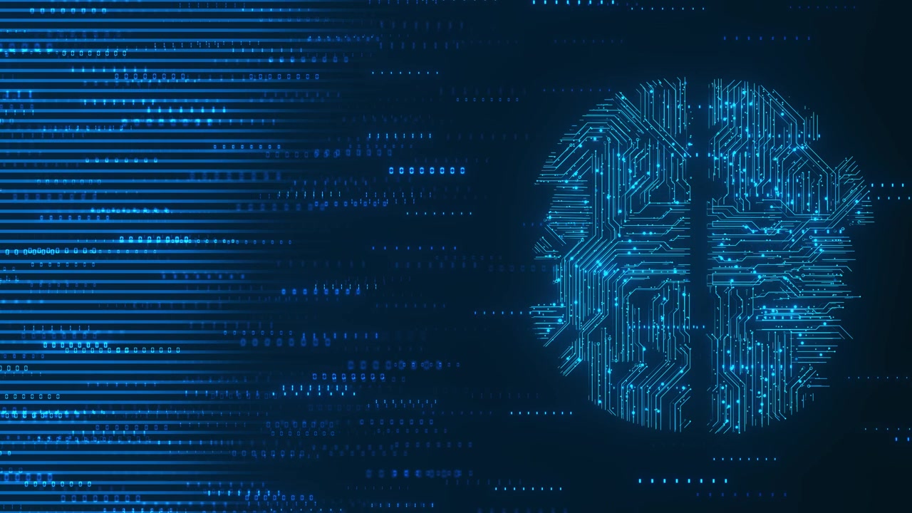 Ai artificial intelligence ai digital brain robotics concept flow cyber tech human face made polygon