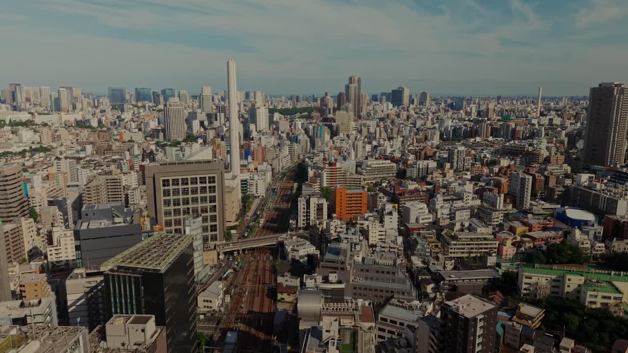 인구 밀도가 높은 도시 의 공중 사진