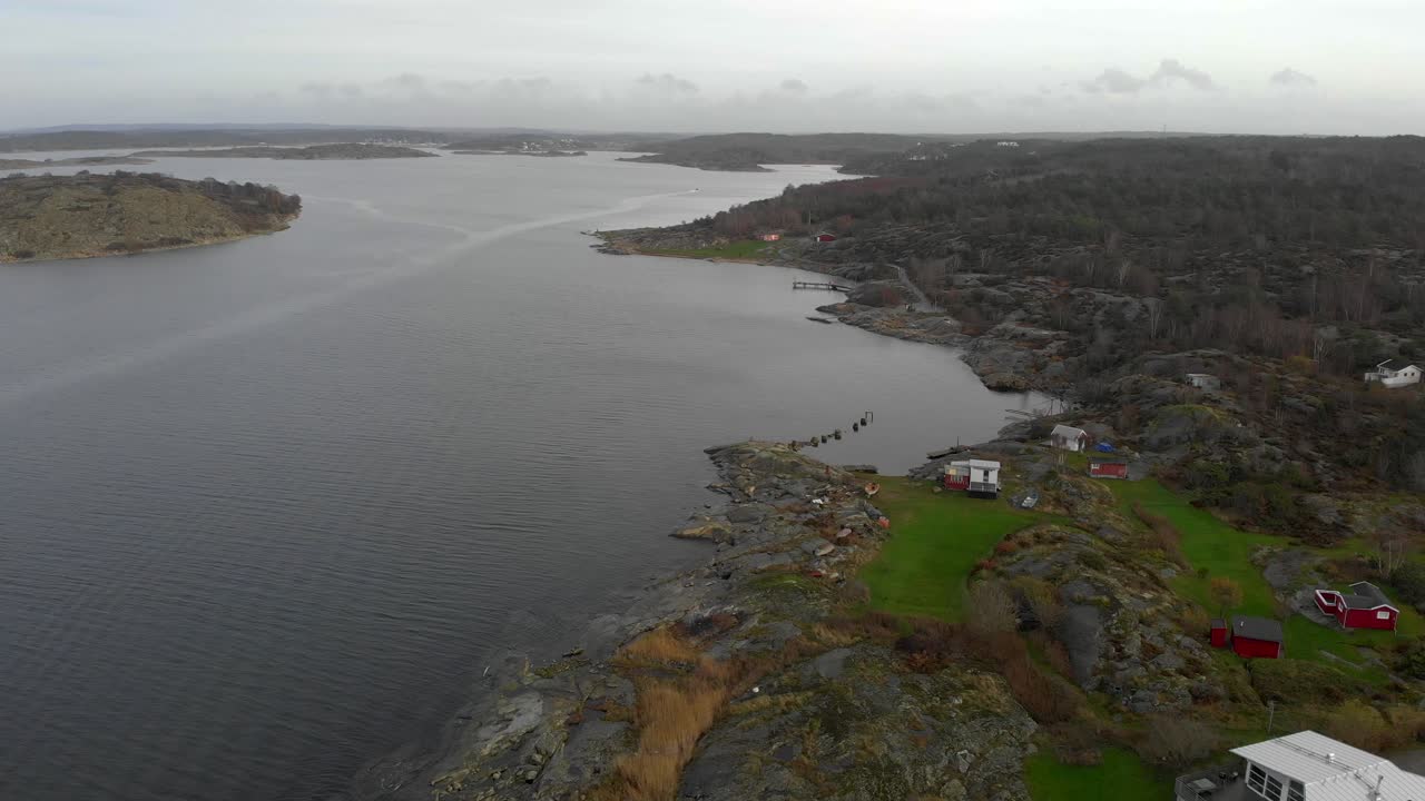 hermoso paisaje costero en el distrito de gotemburgo