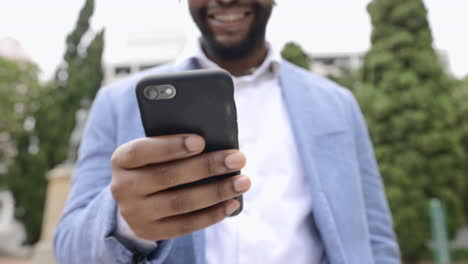 Chatting,-phone-and-search-with-hands-of-black-man