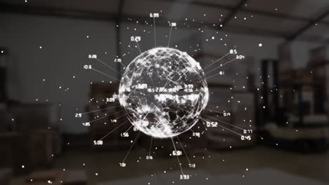 Animation-of-network-of-connections-with-globe-and-warehouse