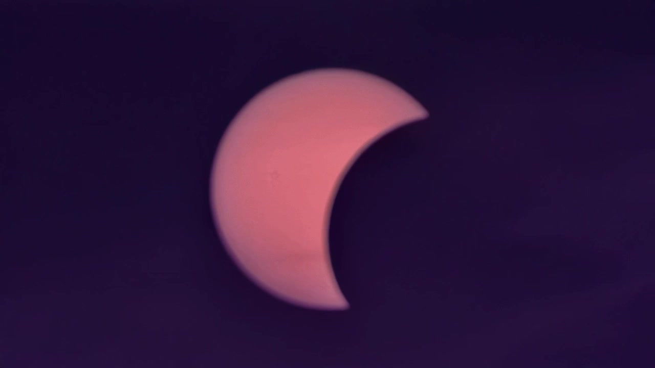 Close-up timelapse of solar eclipse as seen from Northern Europe in August 2026