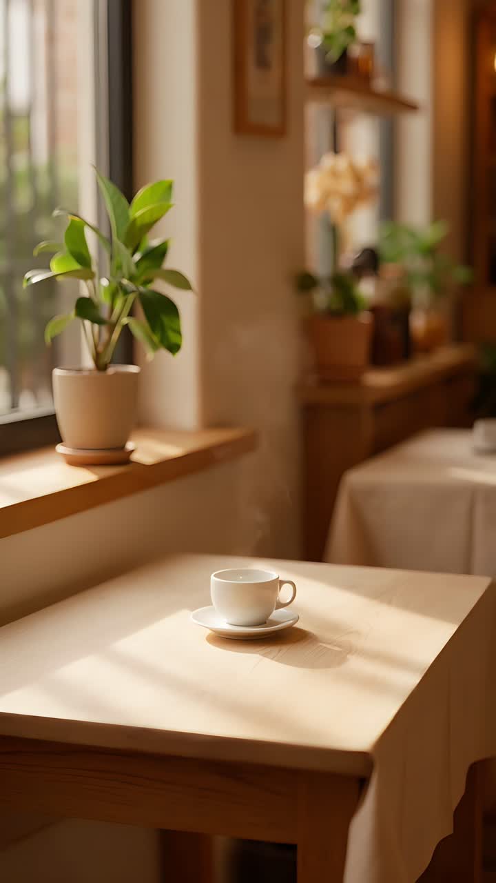 Aesthetic Cafe Interior Cozy Ambience 4K