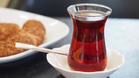 turkish tea and pastries