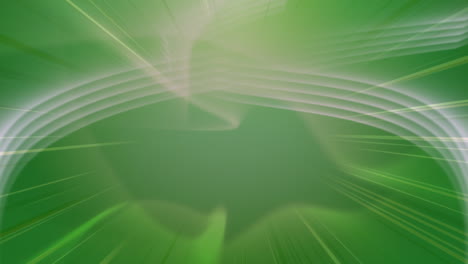 animation of glowing white lines with flickering light beams, on green background