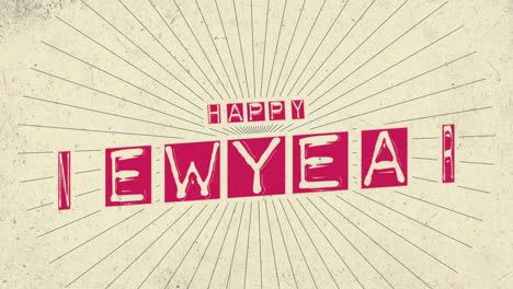 Feliz-Año-Nuevo-En-Textura-Hipster-Con-Rayos-Y-Ruido