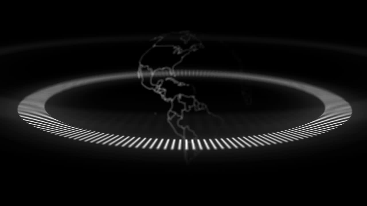 4k 3d 미래의 디지털 기술 애니메이션 글로브