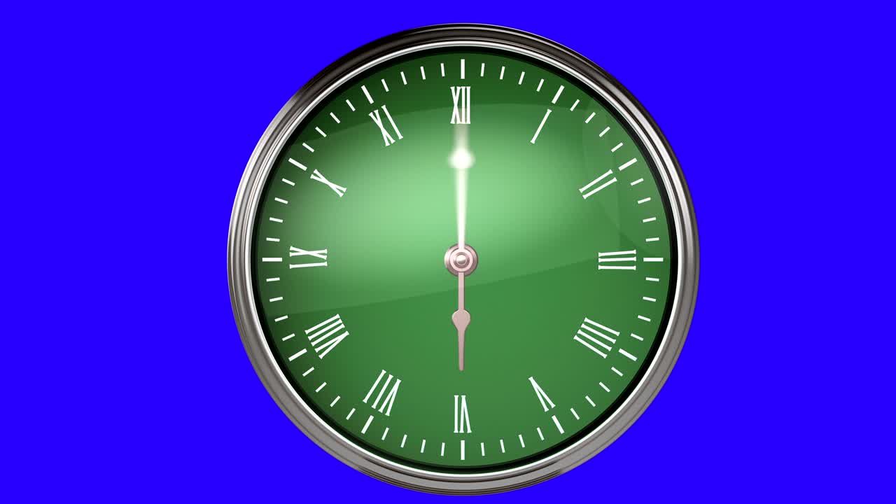 tiempo de reloj moderno + tecla de croma (loopable)