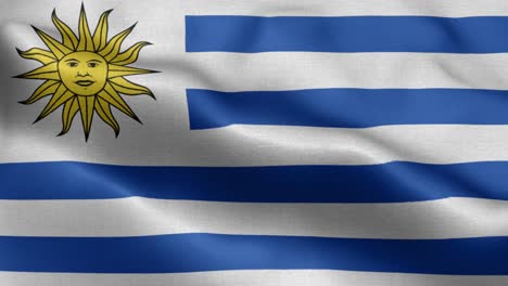 waving loop 4k national flag of uruguay