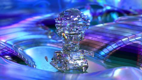 cabeza de cristal abstracta