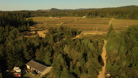 Pantanos-De-Arándanos-Vacíos-En-Primavera-En-Bandon,-Oregon,-Estados-Unidos