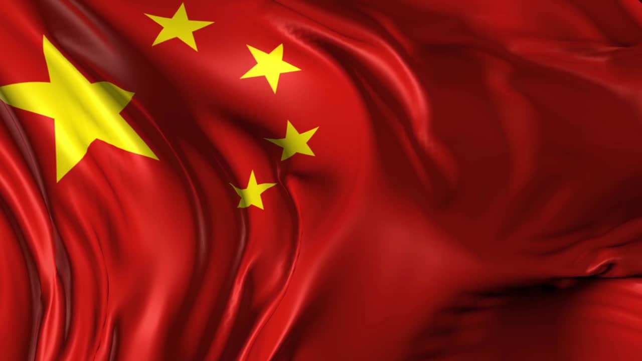 bandeira chinesa a agitar