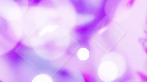 abstract purple and white bokeh lights animation with floating squares