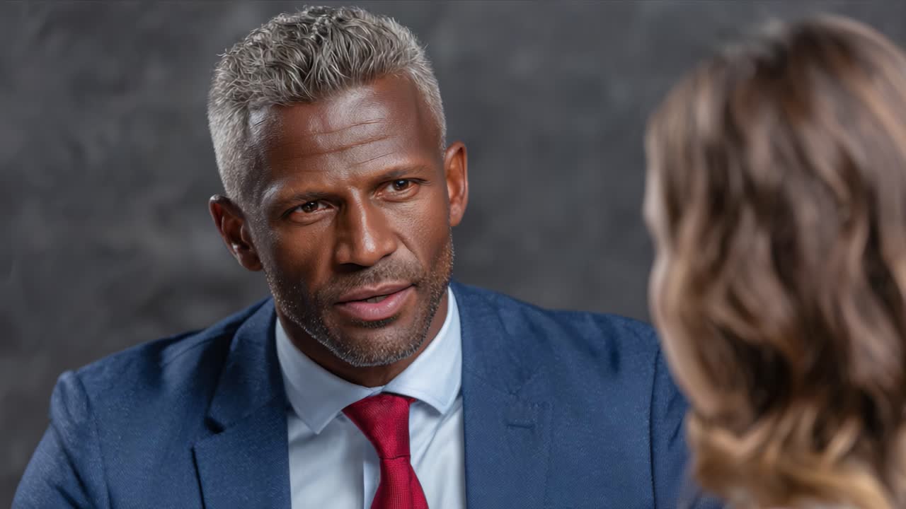 A Serious Conversation: A Close-Up Look at Two Professionals Engaged in Deep Discussion, Exploring Emotional Dynamics and Body Language in a Professional Setting